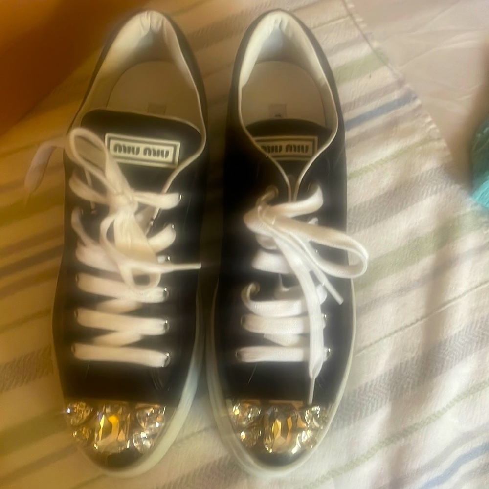 Miu Miu platform tennis shoes